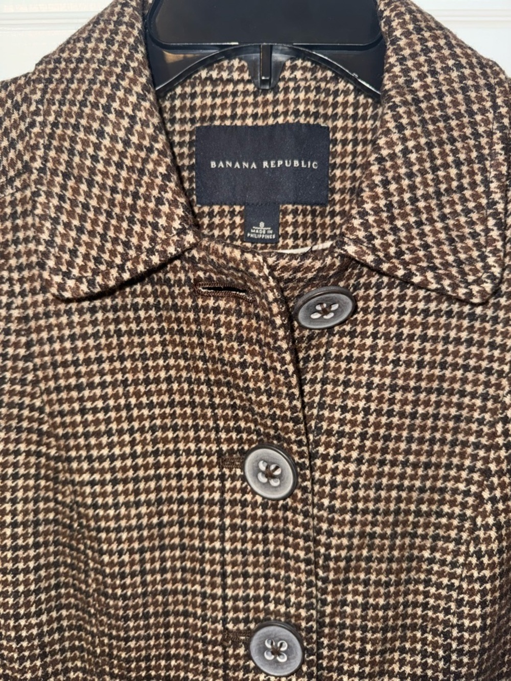 Banana Republic Brown Houndstooth Jacket - Picture 2 of 5